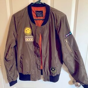 Love Tree Bomber Jacket With Patches Size M